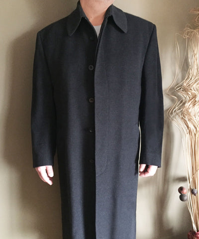 Cashmere coat double-breasted men