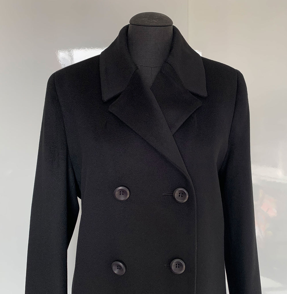 tailored double breasted cashmere coat.