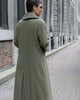 Long semi fitted cashmere coat back view