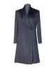 Straight women's cashmere coat with a button 