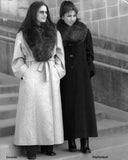 Ladies cashmere coats with fur trim