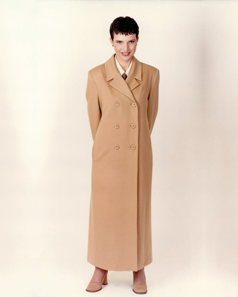 Classic double-breasted cashmere coat