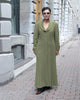 Pure cashmere coat on sale green color